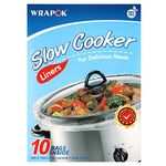 WRAPOK Small Slow Cooker Liners Cooking Bags BPA Free for Oval or Round Pot, 11 x 16 Inch, Fits 1 to 3 Quarts Mini Crock Pot - 1 count (10 Bags Total)