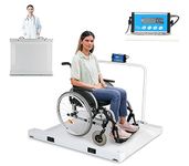 VivaComfort Wheelchair Scale Bariatric Wheelchair Scale with Ramp, 1100 lb / 500 Kg Capacity
