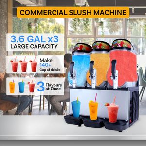 CVS 3x12L Commercial Slush Machine – Frozen Drink Dispenser