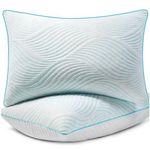 Smilereve Pillows Queen Size Set of 2 Cooling Memory Foam Pillows for Sleeping Adjustable Firm Pillow for Back and Side Sleeper