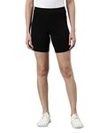 GO COLORS Women Solid Black Cycling Shorts