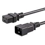 StarTech.com 10 ft Heavy Duty 14 AWG Computer Power Cord - C19 to C20 - 14 AWG Power Cable - IEC 320 C19 to IEC 320 C20 Extension Cord, Black