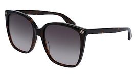 Gucci Women's 0022S_003 (57 mm) Sunglasses, Havana, 57