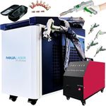 4 in1 Laser Welding Machine for Metal | Mig Fiber Laser Welder/Cutter/Rust Removal/Cleaner | Handheld Double Swing Laser Welder & Auto Wire Feeder | 220V Voltage Protection | Class 2 (0.87mW), 1200W