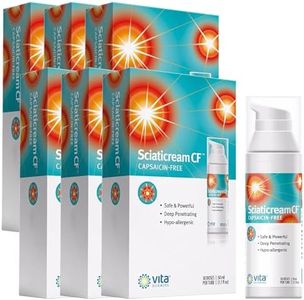 Vita Sciences Sciaticream CF: Rapid Soothing Cream for Sciatic Nerve with Arnica, B1, B5, B6, MSM, Aloe and Coconut Oil Base. Capsaicin-FREE. Fast Acting Soothing Formula - Pack of 6