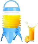 (7.5 Liter) 2-Gallon Beverage Dispenser, Juice Drink Dispenser with Tap, with Stand, for Outdoor Locations (Blue)