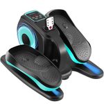 Rollingsurfer Under Desk Elliptical Machine, Electric Elliptical Trainer with LCD and Remote Control, Portable Seated Pedal Leg Exerciser for Seniors Adults