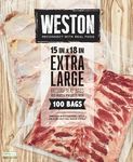 Weston 30-0105-W Vacuum Sealer Bags (100 Count), 15" x 18"