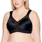 Playtex Women's 18 Hour Original Comfort Strap Wirefree Bra, Black, 44DDD