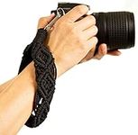 Clysuply Boho Macrame Camera Wrist Strap Rapid Fire Secure Camera Hand Strap Wrist Grip Camera Straps, Black, Large