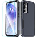 RC1WD for Samsung A55/A35 5G Case,Samsung Galaxy A55/A35 Case with Screen Protector, Heavy Duty Shockproof 3 in 1 Soft TPU Hard PC Military Protective Tough Durable Phone Cover for Galaxy A55 5G- Blue