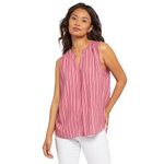 NYDJ Women's Sleeveless Blouse, Cielo Stripe, Medium