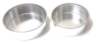 TRYTOOK Aluminium Traditional Round Cake Pans - Set of 2 pieces