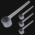 Washing Powder Scoop, 4 Pcs Measuring Scoop, 2g, 3g, 4g, 5g Scoop for Powder, Protein Scoop, 5g Scoops, 5 Gram Scoop for Protein Creatine Liquids Cooking Fitness Kitchen