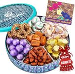 Fancy Chocolate and Nuts Gift Basket - Chocolate Candy Assortment Gift Tin - Christmas Gifts - Holiday Candy Chocolates for Family by On Occasion