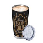 Waldeal Best Buckin Dad Dver Tumbler Thermal Insulated Travel Coffee Mug Cup Birthday Father Day Daddy Gifts 20 OZ