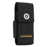 Leatherman Nylon Holster with Pockets, Suitable for Charge, Crunch, Rebar, Rev, Sidekick Skeletool, Wave and Wingman Models, Size Large, in Black