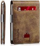 RUNBOX Slim Wallets for Men - Leath