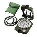 VINTEAM Compass, Hiking Compass Military Compass Multifunctional Waterproof Metal Sighting Compass with Carrying Bag and Bubble Levels for Hiking Camping Climbing Biking -Camouflage