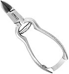 By MILLY High Carbon Stainless Steel Heavy Duty Toenail Clippers for Thick Toenails | Trim Thick or Hard Toenails | Professional Nail Clippers for Seniors & Podiatrist Toenail Clippers (Silver)