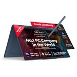 Lenovo Yoga 9 2-in-1 Aura Edition Intel Core Ultra 7 258V (32GB RAM/1TB SSD/14 (35.5cm)/4K WQUXGA OLED/47 Tops NPU/Copilot+PC/Windows 11/Office Home 2024+AI Now/Yoga Pen/Blue/1.3Kg), 83LC001FIN