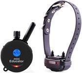 Mini Educator E-Collar ET-300 / ET-302 Dog Training Collar System with Remote - 1/2 Mile Range - Waterproof, Vibration, Sensation - Includes eOutletDeals Pet Towel (1 Dog System - ET-300 Black)
