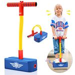 Toyzey Toys for 3-12 Year Old Boys girls, Birthday Gifts for Kids Foam Pogo Jumper Stick Toys for Kids 3-12 Year Old Outdoor Toys for Children Festival Presents Toys Age 3-12 Easter Stocking Blue