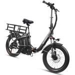 Wildeway 32Ah Electric Bikes for Adults Velo Electrique 750w Step Thru Folding Ebike 20 inch Fat Tire Ebikes Electric Bicycle for Delivery 45KPH with Rear Basket