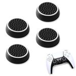 4PCS Silicone Thumb Cap,Non-slip Silicone Analog Joystick Thumb Stick Grip Cap,Compatible with PS2,PS3,PS5,PS4 Series X/S Controller Thumb Grips Silicone Cover Joystick Protection Attachments