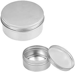 uxcell 10 Pack 5oz Round Aluminum Cans Tin Can Screw Top Metal Lid Containers for Crafts, Candles, 150ml