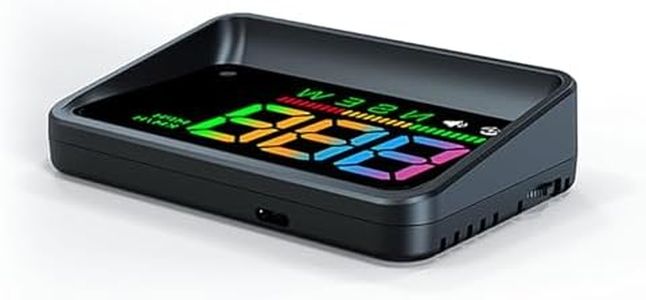 AZIJYV Heads Up Display for Cars, Car HUD H4, GPS Speedometer, First Colorful, Large Font Digital Speedometer GPS with Speed, Compass, Automatic Sensing, Speeding Alarm, Suitable for All Cars.