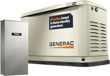 Generac Guardian 22kW Home Standby Generator with 200 Amp Transfer Switch, Durable All Aluminum, WiFi Enabled with G-Force Engine, Easy to Use, Whole House Power Backup, Smart Outage Solution - Bisque