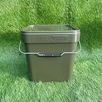 Lidsters Fishing Square Bucket 17L Litre Carp Coarse Fishing Buckets Bait