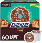 The Original Donut Shop Snickers Coffee, Keurig Single Serve K-Cup Pods, Flavored Coffee, 60 Count, (6 Packs of 10)