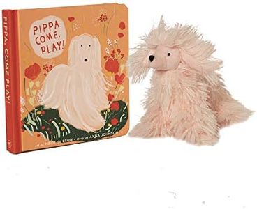 Manhattan Toy Pippa, Come Play! - Libro de Mesa para bebés y niños pequeños + Perro Afgano de Peluche