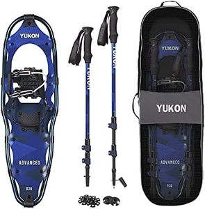 Yukon Charlie's Advanced Snowshoe Kit, 9-inch x 30-inch, Includes Snowshoes, Trekking Poles, and Travel Bag