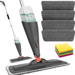 * NEW* SCRATCH ANET-**SUMMER PRICE** Spray Mop 2 Microfibre Cloths Microfiber Mop Spray Cleaner for Floors with 4 Pads and 600Ml Refillable Bottle Suitable for all Floor-grey (SPRAY MOP 2)