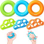 Grip Strengthener, 6 Pcs Hand Grips Strengthener Finger Strengthener, Silicone Hand Strengthener Grip Trainer Forearm Strengthener for Stress Relief, Increase Grip Strength, Great for Rock Climbing