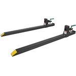 43" 2pcs Clamp on Pallet Forks Tractor Chain Loader Skid Steer Heavy Duty Lifting 2000lbs