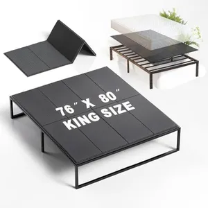 Ruggex Bunkie Board King (76x80) 10mm H-Strength Rib Bed Boards for Under Mattress, Anti-Sag & Noise-Free Design, Heavy Duty Low Profile Anti-Slip Mattress Foundation for Platform Beds & Sofa Beds