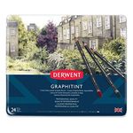 Derwent Graphitint Pencils, Metal Tin, 24 Count (0700803)