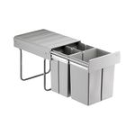 Wesco Bio Treble Waste Bin for Hinged Door 400mm Unit 40 Litre