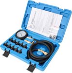 LLNDEI Oil Pressure Tester Tool, 0-140 PSI Engine Oil Pressure Test Gauge Kit, Automatic Transmission Diagnostic Test for Cars ATVs Trucks (Blue Case)