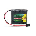 Geilienergy 4.8v 2000mAh NiMH Receiver RX Battery with Hitec connector for RC Cars and Airplanes