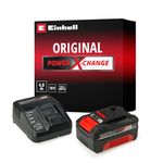 Einhell 18V 4.Ah Lithium-Ion Battery Starter Kit, Power X-Change Battery and Charger Set - Universally Compatible With All Einhell PXC Power Tools And Garden Machines, Packaging May Vary