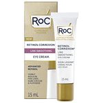 RoC Retinol Correxion®️ Under Eye Cream for Dark Circles & Puffiness, Daily Wrinkle Cream, Anti Aging Line Smoothing Skin Care Treatment, 15ML, White