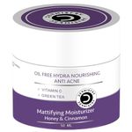 Dermistry 1% Salicylic Acid Oil Free Water Based Mattifying Face Moisturizer Day Night Cream Gel for Open Pores Marks Oily Acne Pimples Prone Skin Removes Dark Spot Scars for Girls Boys Men Women 50ml