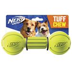 Nerf Dog Barbell Chew Dog Toy, Large, Green