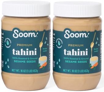 Soom Foods Ground Premium Sesame Tahini Paste 16oz (2 Pack) | Silky Smooth Texture in Hummus, Dips, Dressings | Vegan, Nut-Free, Gluten-Free, Dairy-Free, Paleo, Keto