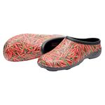 backdoorshoes Mens Practical Slip On Garden Shoes, Lightweight Comfortable Mens Outdoor Clogs, Multi Purpose, Chilli, UK 11 / EU 45